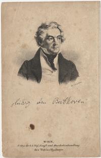 Beethoven Lithograph from the Free Library's Print and Picture Collection - Jackson Collection of American Lithographs.  Image no: pdcj00093